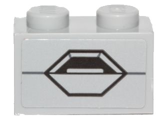 LEGO onderdeel Steen 1 x 2 met SW AT-ST Zeshoek Paneel Patroon (Sticker) - Set 75153 (3004pb145)