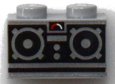 LEGO onderdeel Brick 1 x 2 with Remote Control Pattern (3004pb165)