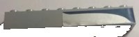 LEGO part Brick 1 x 8 with Curved Dark Blue Line on Silver Background Pattern Model Right Side (Sticker) - Set 8635 3008pb144r