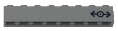 LEGO part Brick 1 x 8 with Train Logo Dark Blue Pattern Right (Sticker) - Set 60197 (3008pb152r)