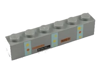 LEGO onderdeel Brick 1 x 6 with Recycling Phrases and Stars Pattern (3009pb152)