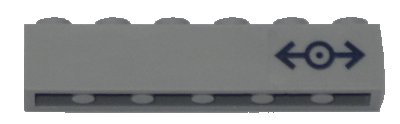 LEGO part Brick 1 x 6 with Train Logo Dark Blue Pattern Right (Sticker) - Set 60197 (3009pb209r)