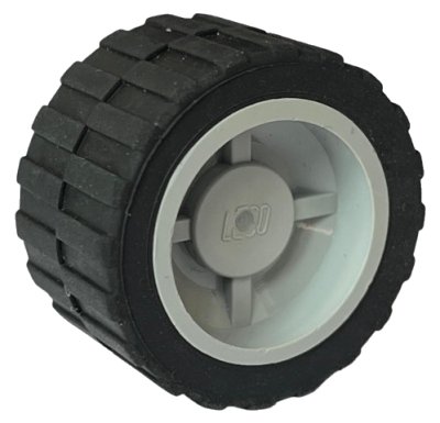 LEGO onderdeel Wheel 18mm D. x 14mm with Black Tire 24 x 14 Shallow Tread (30285 / 30648) (30285c02)