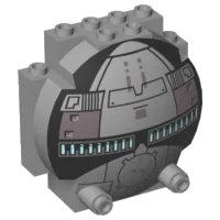 LEGO part Windscreen 3 x 6 x 5 Bubble with Sith Infiltrator (7663) Pattern 30366pb01