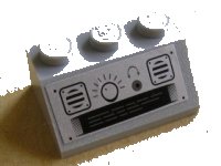 LEGO onderdeel Slope 45 2 x 3 with Radio Control and Loudspeaker Pattern (Sticker) - Set 8635 3038pb03