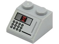 LEGO part Slope 45 2 x 2 with 'ATM' and Buttons Pattern (Sticker) - Set 5982 3039pb049