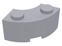 LEGO part Brick, Round Corner 2 x 2 Macaroni with Stud Notch 3063b