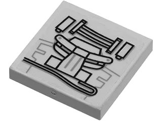 LEGO onderdeel Tile 2 x 2 with Star Wars TIE Circuitry Pattern (Sticker) - Set 8017 (3068pb0362)