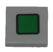 LEGO part Tile 2 x 2 with Green Rounded Square with Black Border on Transparent Background Pattern (Sticker) - Set 60197 3068pb1165