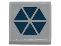 LEGO part Tile 2 x 2 with Dark Blue Triangles in Hexagonal Pattern (SW Separatists Insignia) (Sticker) - Set 75283 3068pb1345