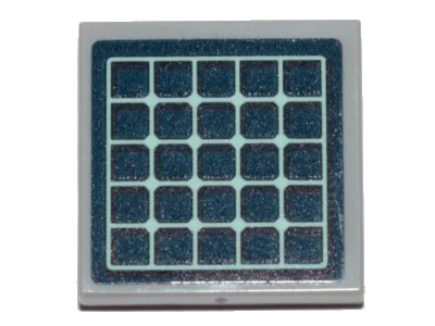 LEGO onderdeel Tile 2 x 2 with Dark Blue Solar Panel Pattern (Sticker) - Set 41424 (3068pb1420)