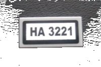 LEGO part Tile 1 x 2 with 'HA 3221' Pattern (Sticker) - Set 3221 3069pb0128
