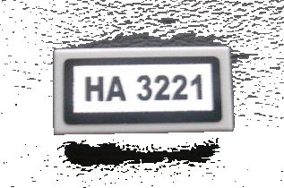 LEGO onderdeel Tile 1 x 2 with 'HA 3221' Pattern (Sticker) - Set 3221 (3069pb0128)