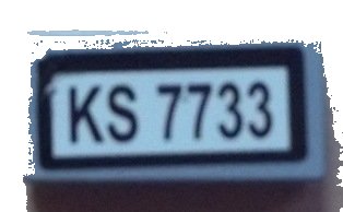 LEGO part Tile 1 x 2 with 'KS 7733' Pattern (Sticker) - Set 7733 (3069pb0199)