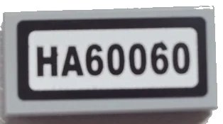 LEGO onderdeel Tile 1 x 2 with 'HA60060' Pattern (Sticker) - Set 60060 (3069pb0309)