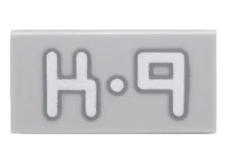 LEGO onderdeel Tile 1 x 2 with 'K-9' Pattern (3069pb0425)