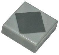 LEGO part Tile 1 x 1 with Dark Bluish Gray Square / Diamond Pattern 3070pb226