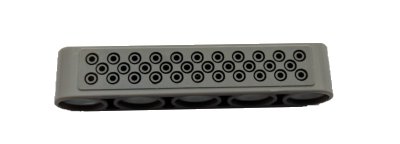 LEGO part Technic, Liftarm Thick 1 x 5 with Black Circles Tread Plate Pattern (Sticker) - Set 42079 (32316pb026)