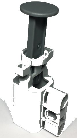 LEGO part Projectile Launcher, Net Shooter with Dark Bluish Gray Firing Pin (35456 / 35457) (35456c01)