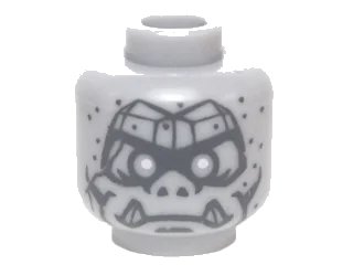 LEGO onderdeel Minifigure, Head Alien Gargoyle with Cracks, Fangs and Speckled Stone Pattern (3626pb1418)