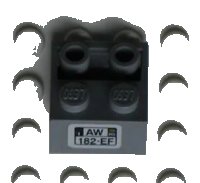 LEGO part Slope, Inverted 45 2 x 2 with Flat Bottom Pin with 'AW 182-EF' Pattern (Sticker) - Set 8654 3660pb013