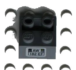 LEGO onderdeel Slope, Inverted 45 2 x 2 with Flat Bottom Pin with 'AW 182-EF' Pattern (Sticker) - Set 8654 (3660pb013)