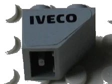 LEGO onderdeel Slope, Inverted 45 2 x 2 with Flat Bottom Pin with Black 'IVECO' Pattern Model Left Side (Sticker) - Set 8654 (3660pb014L)
