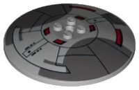 LEGO part Dish 8 x 8 Inverted (Radar) with SW Sith Infiltrator Pattern 3961pb07