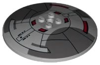 LEGO onderdeel Dish 8 x 8 Inverted (Radar) with SW Sith Infiltrator Pattern (3961pb07)