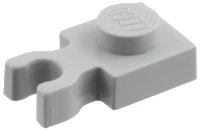 LEGO onderdeel Plate, Modified 1 x 1 with U Clip Thick (Vertical Grip) 4085c