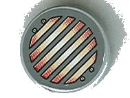 LEGO onderdeel Tile, Round 2 x 2 with Headlight Pattern (Sticker) - Set 7475 (4150pb058)