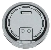 LEGO onderdeel Tile, Round 2 x 2 with Filler Cap Pattern (Sticker) - Set 60021 (4150pb139)