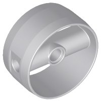 LEGO part Cylinder 4 x 4 x 1 2/3 with Pin Holes and Center Bar 41531