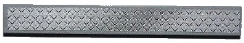 LEGO onderdeel Tile 1 x 8 with Silver Tread Plate with Darker Middle Pattern (Sticker) - Set 8186 (4162pb068)