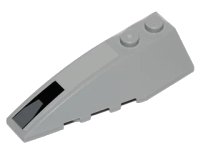 LEGO part Wedge 6 x 2 Left with Black Rectangle and Dark Bluish Gray Trapezoid Pattern (Sticker) - Set 75022 41748pb055