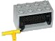 LEGO onderdeel String Reel 2 x 4 x 2 Holder with Black Drum with Black String 35L with Yellow Hose Nozzle Simple (4209 / 4208 / 194cx2) (4209c07)