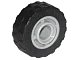 LEGO onderdeel Wheel 11mm D. x 8mm with Center Groove with Black Tire 17.5 x 6 Shallow Staggered Treads (42610 / 51011u) 42610c01
