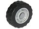 LEGO onderdeel Wheel 11mm D. x 8mm with Center Groove with Black Tire 17.5 x 6 Shallow Staggered Treads (42610 / 51011u) (42610c01)