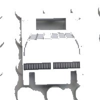 LEGO part Container, Box 2 x 2 x 2 Door with Slot with Black Sith Infiltrator Pattern 4346pb07