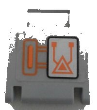 LEGO part Container, Box 2 x 2 x 2 Door with Slot with Orange Circuitry Pattern (Sticker) - Set 70317 4346pb35