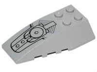 LEGO onderdeel Wedge 6 x 4 Triple Curved with SW AT-ST Panels Pattern (Sticker) - Sets 75153 / 75201 43712pb054