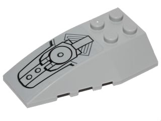 LEGO onderdeel Wedge 6 x 4 Triple Curved with SW AT-ST Panels Pattern (Sticker) - Sets 75153 / 75201 (43712pb054)