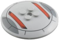 LEGO onderdeel Dish 6 x 6 Inverted (Radar) - Solid Studs with SW Sith Infiltrator Pattern 44375bpb06