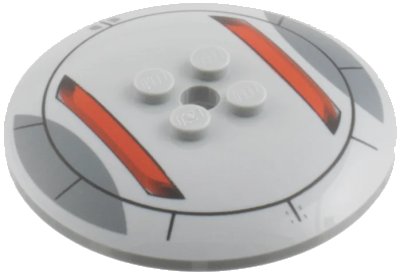 LEGO onderdeel Dish 6 x 6 Inverted (Radar) - Solid Studs with SW Sith Infiltrator Pattern (44375bpb06)