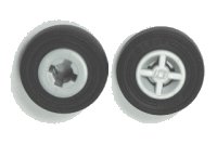 LEGO part Wheel 8mm D. x 6mm with Black Tire 14mm D. x 4mm Smooth Small Single with Number Embossed on Side (4624 / 59895) 4624c05