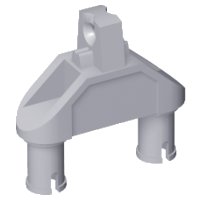 LEGO part Hinge 1 x 3 with Two Pins, Locking 1 Finger - Round Pin Holes 47973