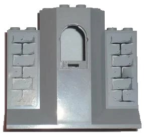 LEGO onderdeel Panel 3 x 8 x 6 with Window with Light Bluish Gray Bricks Pattern (Stickers) - Set 8813/8823 (48490pb01)