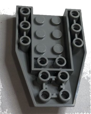 LEGO part Wedge 6 x 4 Triple Inverted with Connections between 4 Studs (4856b)