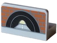LEGO part Panel 1 x 2 x 1 with Brick Wall and Tunnel Pattern 4865pb056