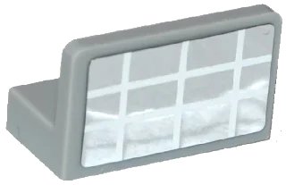 LEGO onderdeel Panel 1 x 2 x 1 with Mirror with White Grid Pattern (Sticker) - Set 41118 (4865pb065)